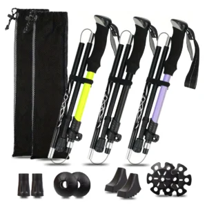 Ultralight Aluminum Alloy 5-Section Folding Trekking Pole