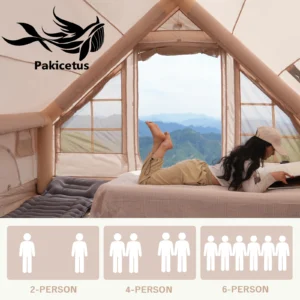 Inflatable Glamping Tent with Manual Hand Pump