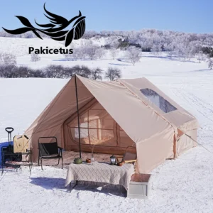 Inflatable Camping Tent Luxury Glamping Tent with Roof Window Carry Bag